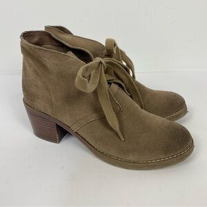 Slicca Brown leather heeled boots ankle booties